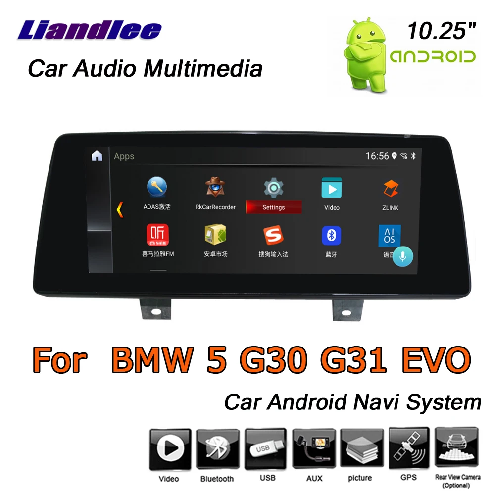 Clearance Liandlee 10.25" Android For BMW 5 Series M5 G30 G31 G38 F90 EVO 2017~2019 Stereo Car Radio Carplay GPS Map Nav Navigation System 3