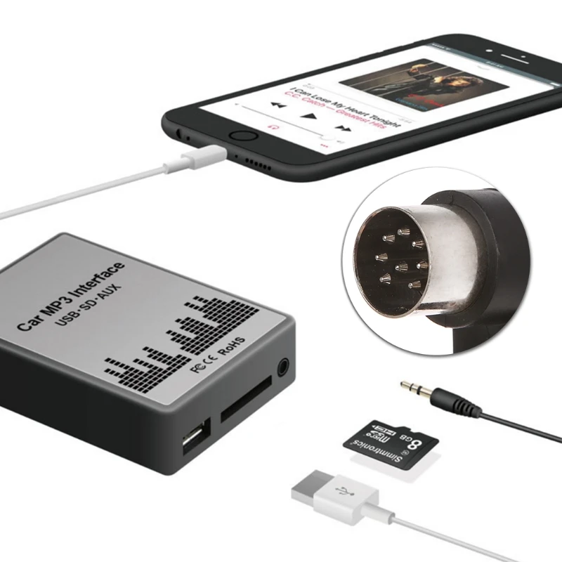 Высокое качество USB SD AUX Автомобильный MP3 музыкальный плеер адаптер для Volvo HU series C70