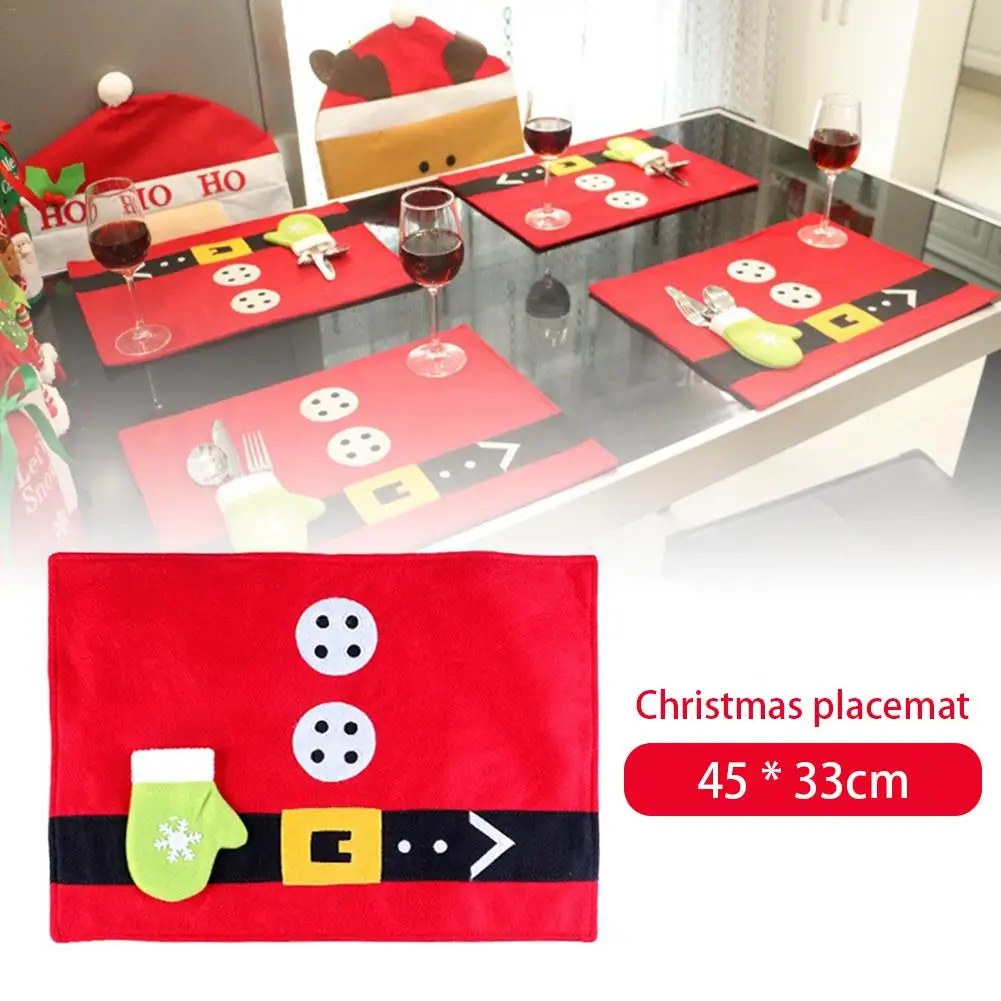 

2020 Table Mat Cute Christmas Home Decoration New Year Christmas Party Dinner Supplies Table Insulation Pad XMAX Table Mat
