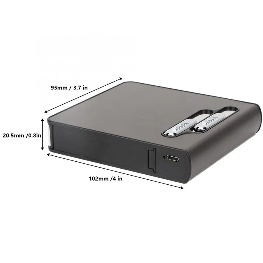 USB сигаретная коробка Модный Стиль 2 в 1 Автоматическая сигаретная коробка чехол зажигалка usb зарядка для мужчин