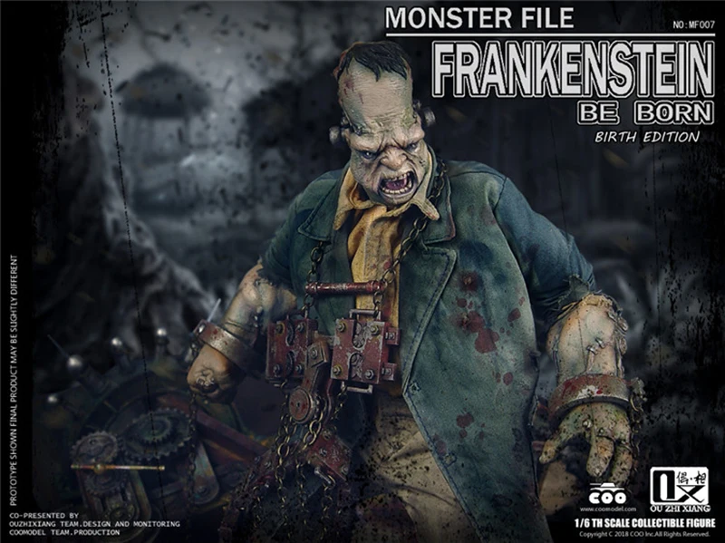 Полный Набор фигурок COOMODEL X OUZHIXIANG NO. MF007/NO. MF006 MONSTER файл серии FRANKENSTEIN