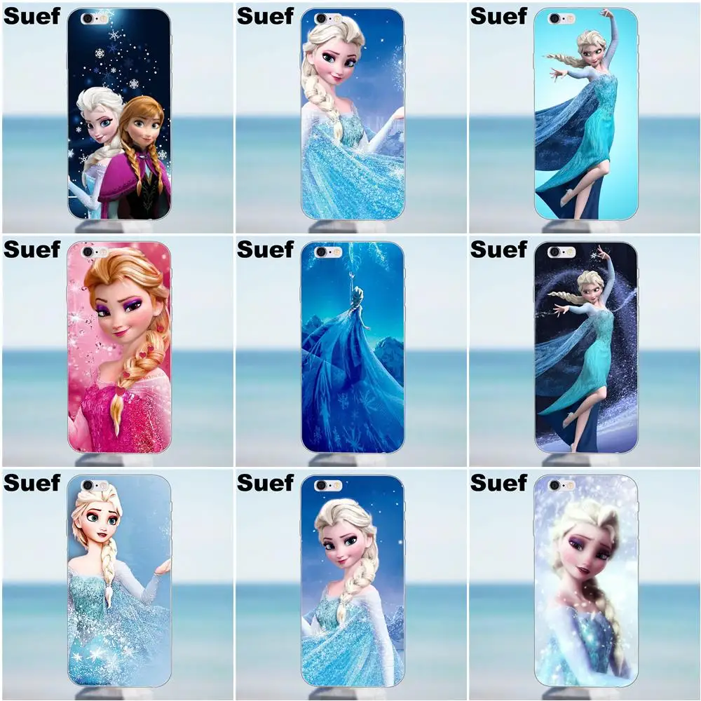 

Suef For iPhone X 4 4S 5 5S 5C SE 6 6S 7 8 Plus Galaxy J1 J3 J5 J7 A3 A5 2016 2017 Soft TPU Phone Cover Case Coque Elsa