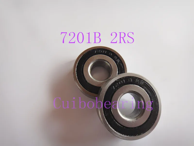 

Free shipping 10pcs 7201B 2RS angular contact ball bearing 7201 size:12X32X10mm