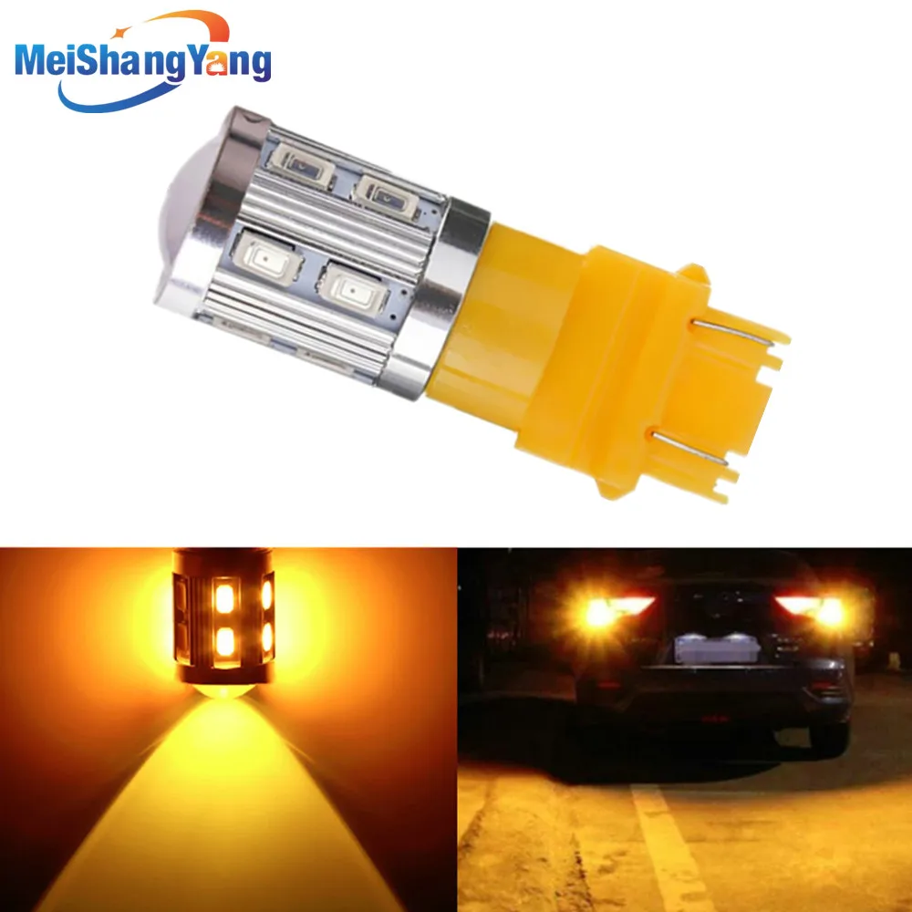 

3157 3156 car light Source 12 SMD 5630 5W Cree Chips P27W/7W led High Power led car bulbs Brake Lights Red Parking White Yellow