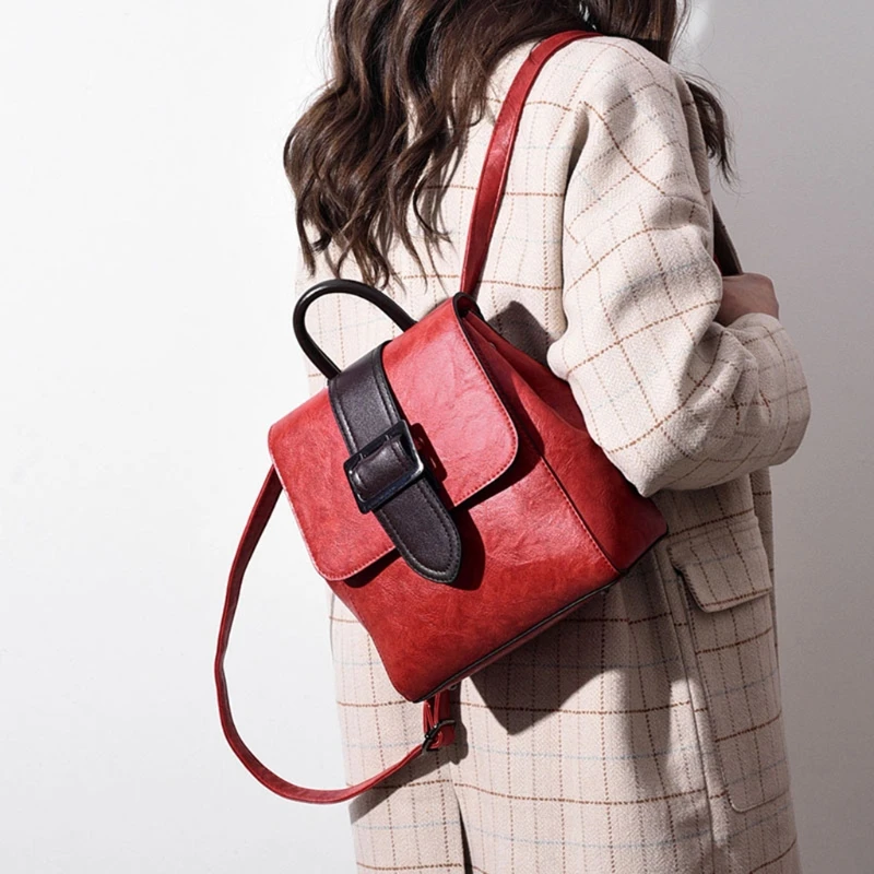 

Women Backpack Schoolbags Shoulder Bag 1015A Satchel Rucksack Travel Bags Small size With Box