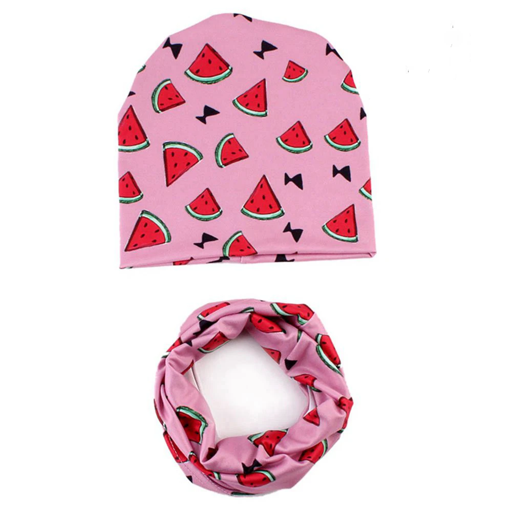 

SIRENXI New Fashion Cap Scarf Set Cute Baby Toddler Girl Boy Infant Crochet Knit Hat Beanie Caps Neckerchief Gift Wholesale