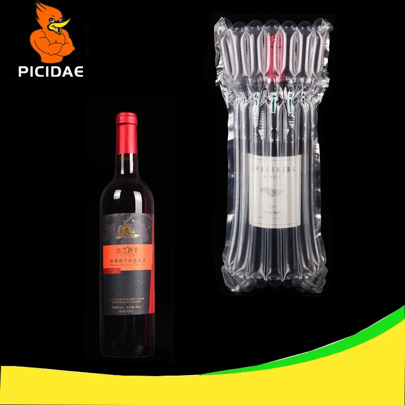 

750ml Red Wine Ice Fragile Olive Oil Bottle Glass Packaging Column Falling Protection Inflatable Bubble Bag Balloon Cushion Air