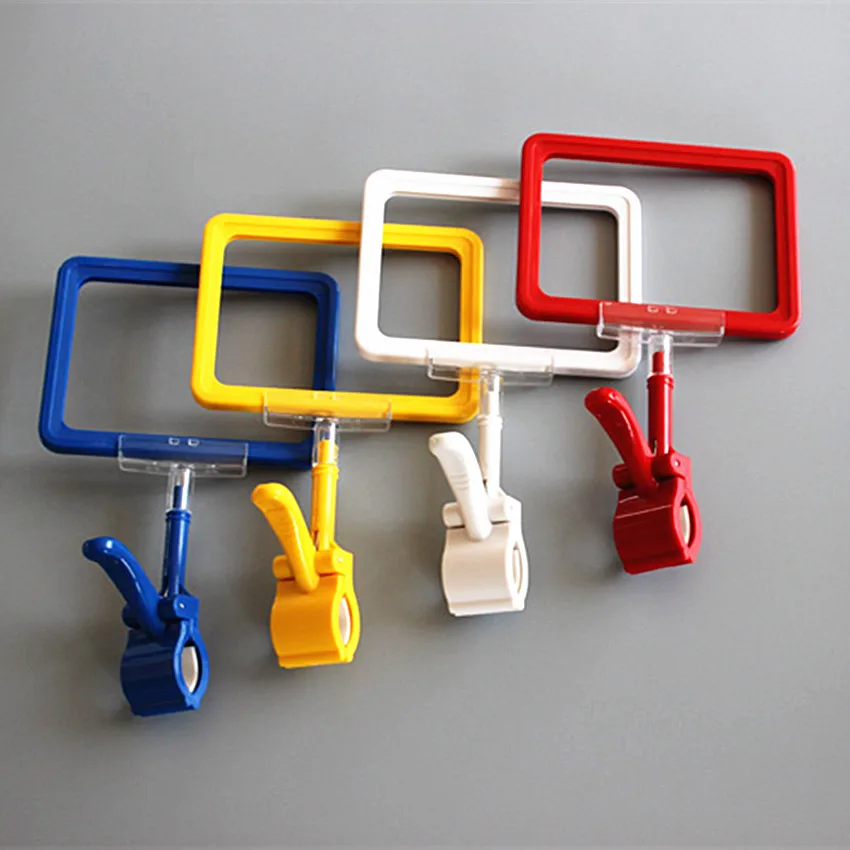 POP A6 Plastic Signs Price Paper ABS Frame Clips Holders Color