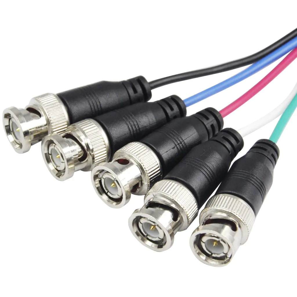 JFBL Hot sale 1.5m SVGA to 5 BNC RGB VGA Monitor Cable Lead Connections
