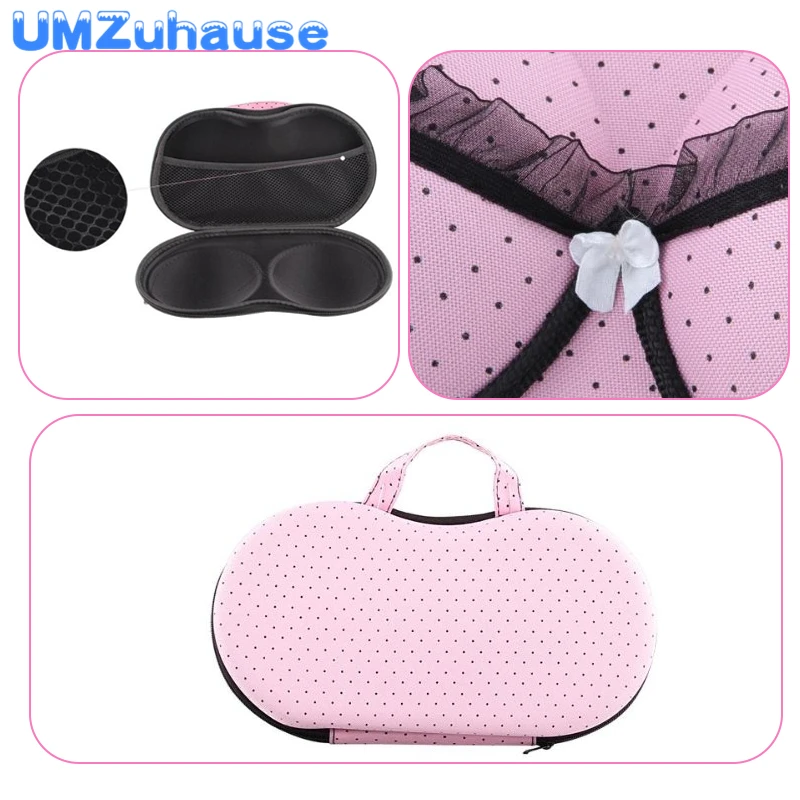 لطيف الصدرية تخزين أكياس الملابس الداخلية المنظم سفر الأمتعة حماية صناديق حقيبة المنزل منظمة صناديق Kawaii الدانتيل البولكا نقطة جديد