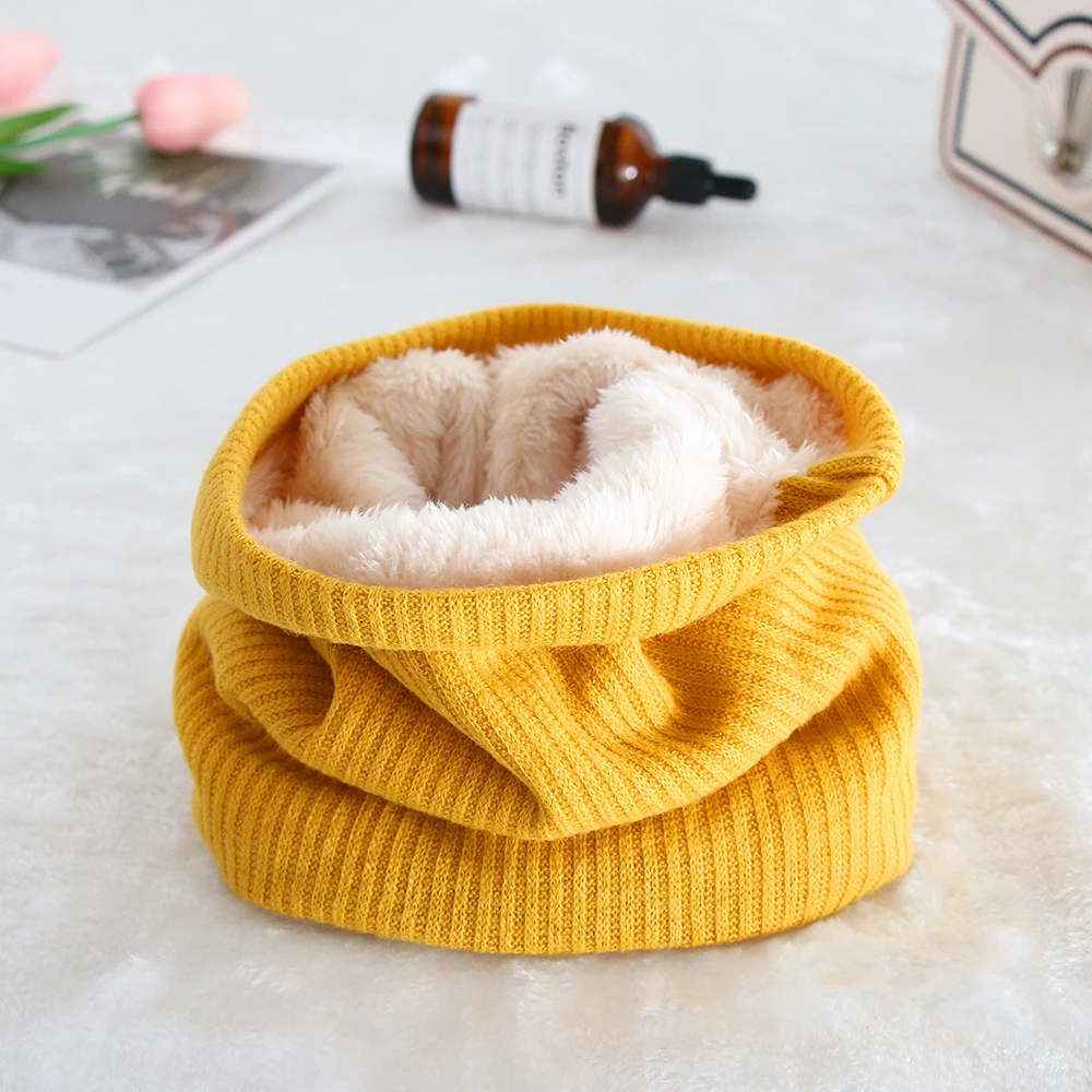 

Unisex Winter Infinity Collar Scarf Cable with Faux Fur knit Neck Warmer Chunky Soft Thick Circle Loop Scarves for Woman Man New