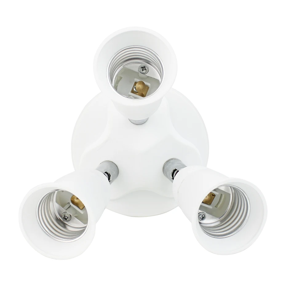 

Led 60W Each Socket Led E27 Base Lamp Holder Converters 1 To 1/3/4/5 Led Base For Photographic Light Home And Studio Daylight