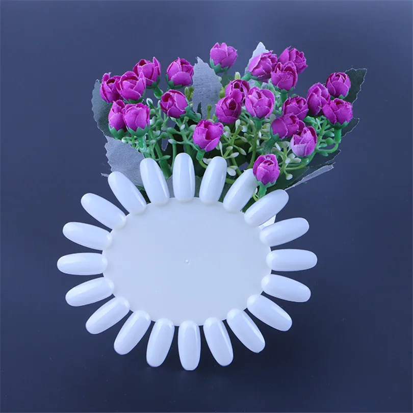 Thinkboo 10Pcs set Nail Art Display Shelf UV Gel Polish Color Card French Acrylic Oval Dish