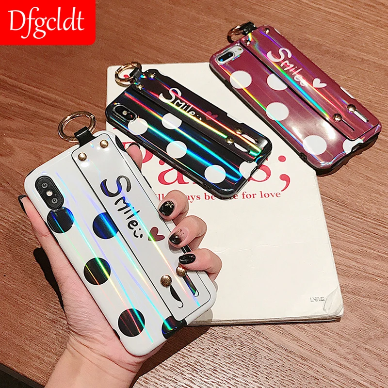 

Simple Spot Aurora Shining Laser phone Case for iphone X XS XR XS Max 6 6S 7 8 Plus Glossy Soft Silicone Case Back Cover Handbag