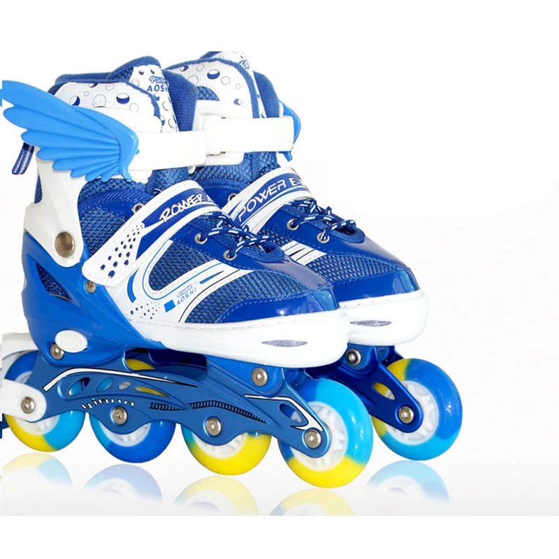 مجموعة الأطفال الاطفال مضمنة تزلج الأسطوانة أحذية التزلج مع خوذة الركبة حامي حقيبة المعدات قابل للتعديل وامض عجلات Patines