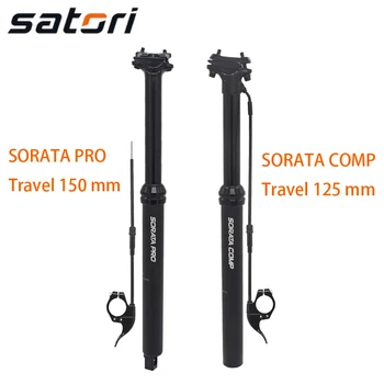 

Satori SORATA COMP/PRO dropper seatpost adjustable height remote 150mm 125 mm internal external cable routing 30.9 31.6mm