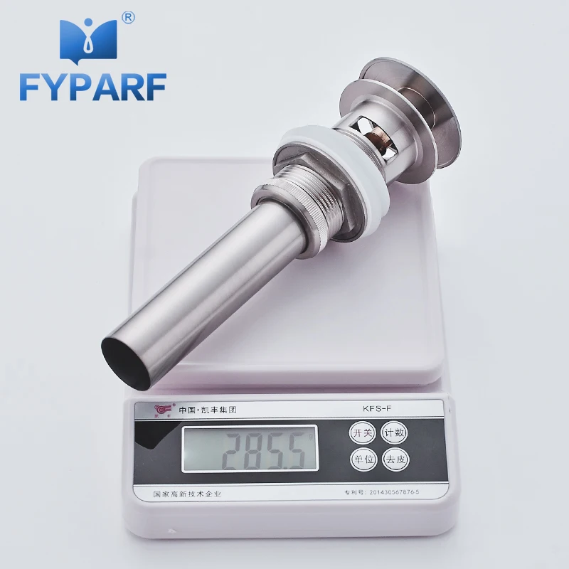 FYPARF никелевая матовая сливная пробка раковина всплывающие отходы тщеславие