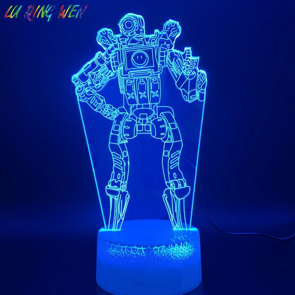 

3d Led Night Light Lamp Game APEX Legends PathFinder Figure Birthday Gift for Kids Home Decoration Nightlight Battle Royale