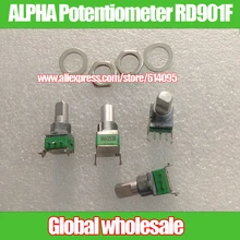 5 шт. Альфа прецизионный потенциометр RD901F-B10K B20K B100K A250K одинарный потенциометр/длина вала 15 мм ось-половина