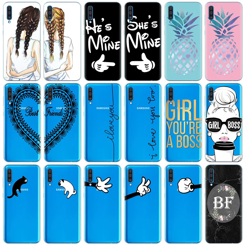 

Best Friend Cover For Samsung Galaxy A50 Soft Silicone Girl Phone Case For Samsung A50 2019 A505 A505F SM-A505F Galaxy A40 Coque
