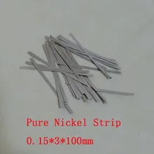 Чистая никелевая лента для исследований, 18650 размер сварки батареи: 0,15*3*100 мм