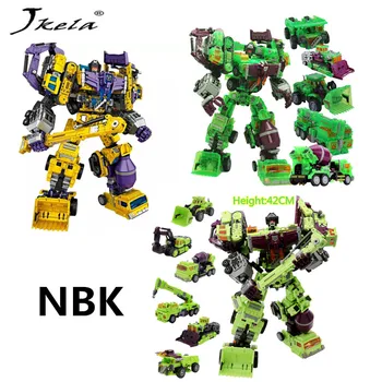 

[Hot] All NBK Action figure Robot 6 in 1 in stock Ko Version Gt Scraper Of Devastator Action Figure toys for children gift