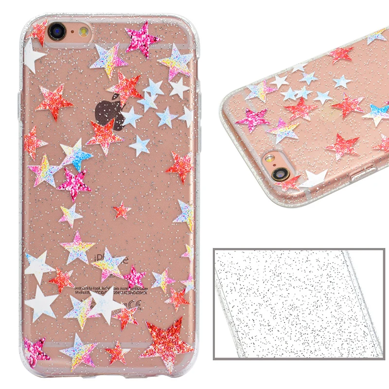 cute cartoon glitter silicone case iphone 5 6 s 7 plus (8)