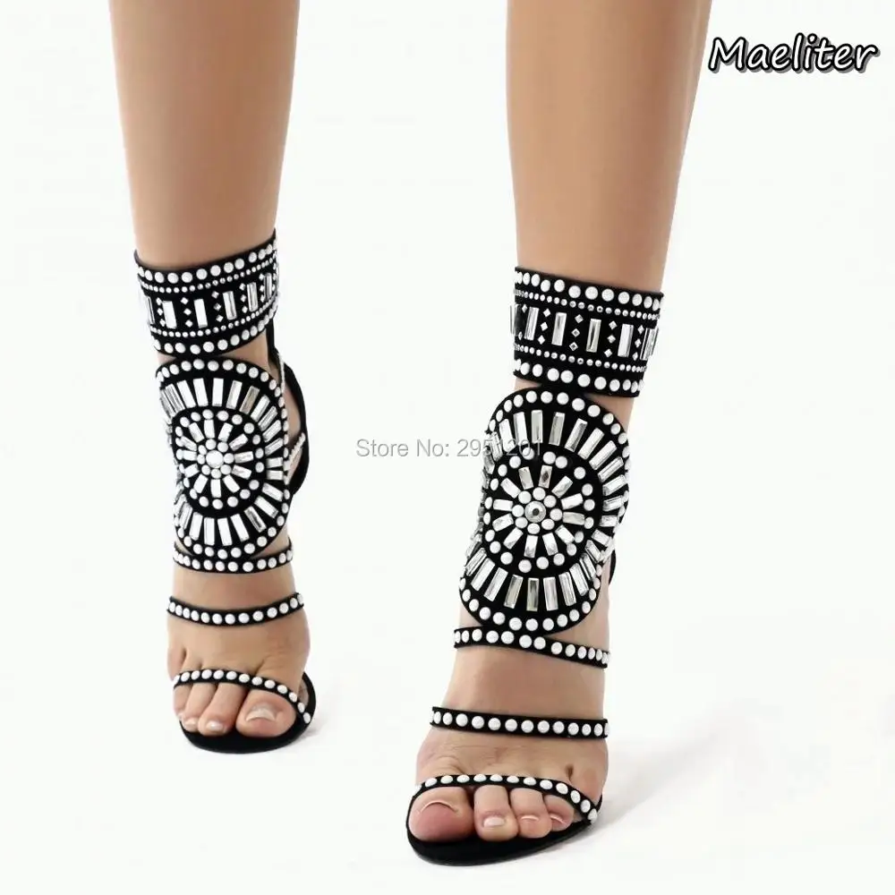 Conception Talons Vente Bout Cristal Cheville Diamant À Ouvert Strass Gladiateur Glitter Wrap Sandales Hauts as Th Picture As The Chaude Mode Femmes 44wYpC
