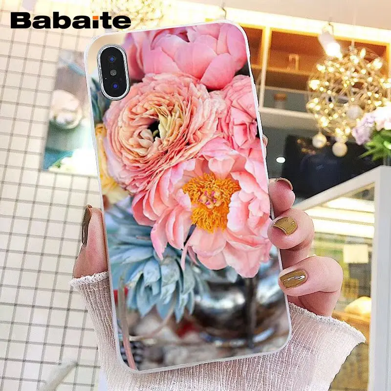 Babaite элегантный розовый фиолетовый пион на вазе чехол для телефона чехол для iphone 11 Pro 11Pro Max 8 7 6 6S Plus X XS MAX 5 5S SE XR