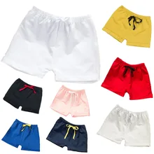 Летние тонкие детские шорты, 5 штанов для маленьких мальчиков и девочек, однотонные Хлопковые Штаны для отдыха для детей 1-4 лет,#280914