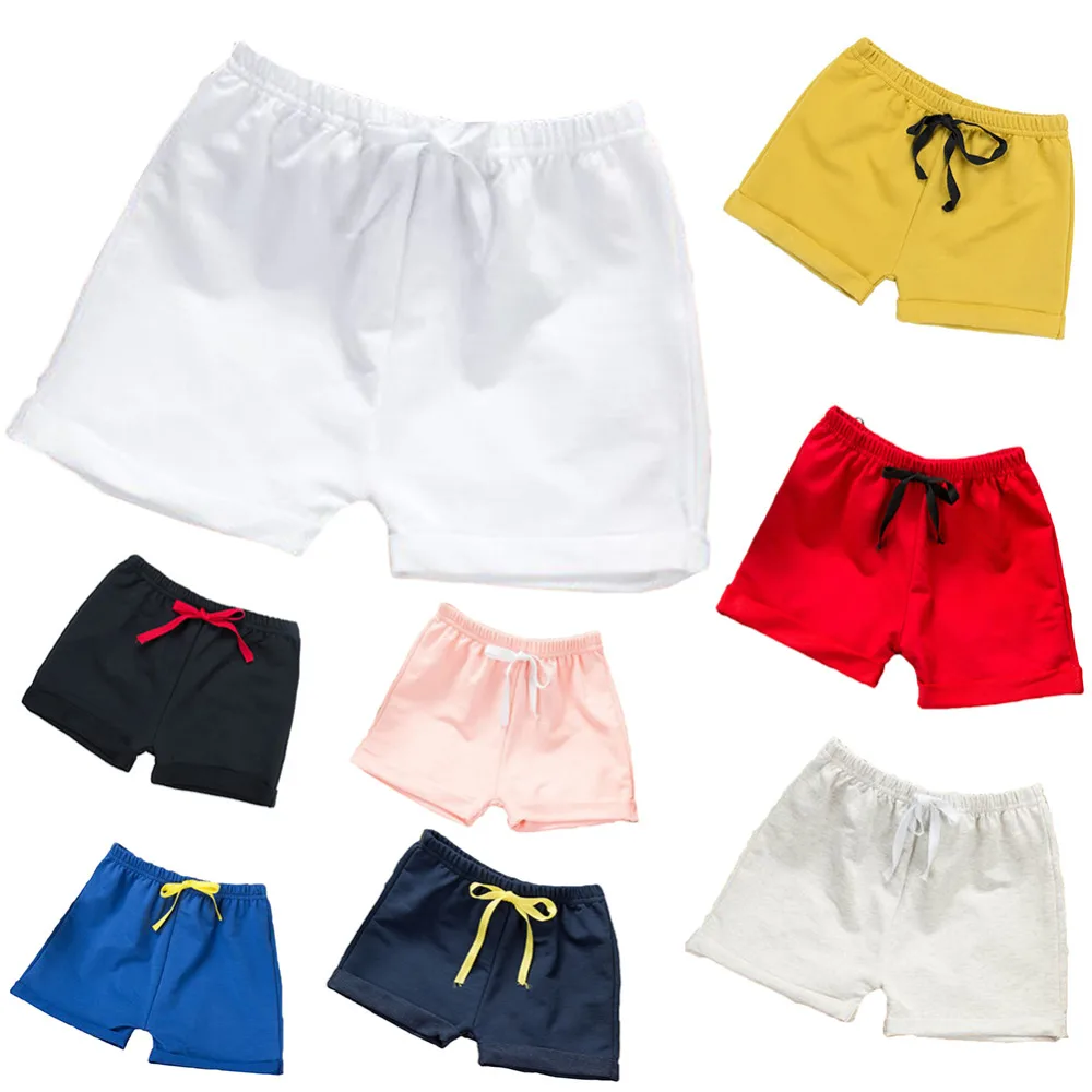 

Summer Thin Children Wear Shorts Boy Baby And Girl 5 Pants Solid Color Cotton 1-4 year Old Children's Leisure Pants #280914