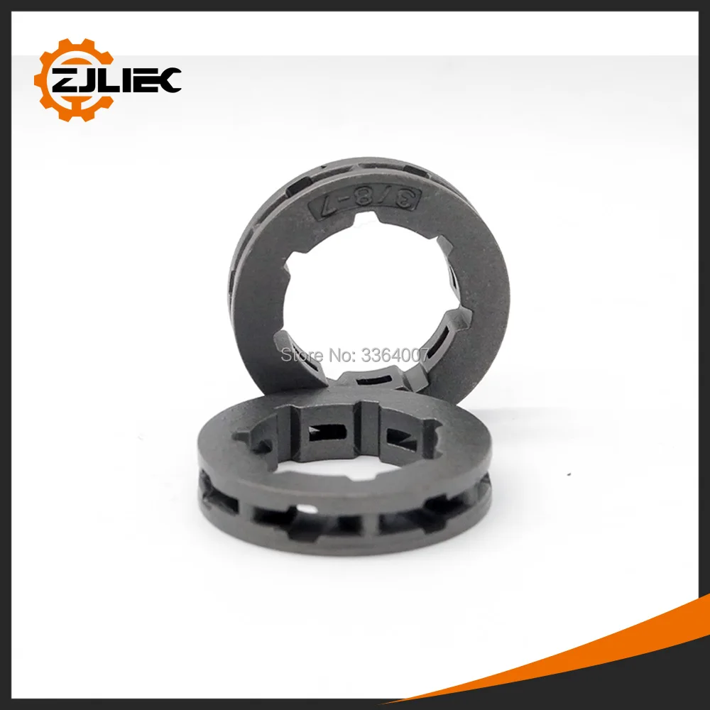 

2pcs Rim Sprocket 3/8 7T For Husqvarna Chain saw 61 266 268 362 365 371 372 Chainsaw #68210 New clutch rim sprocket