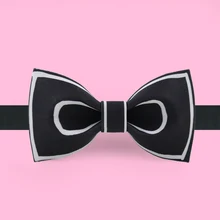 Новая мода повседневная мужская женская Жених полное платье галстук-бабочка Свадебный для шафера вечерние двухмерные черные