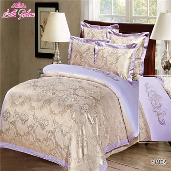

"Silk Place" Satin Jacquard Bedding Sets Europe Size 4-7PCS Duvet Cover Bed sheet Pillowcases
