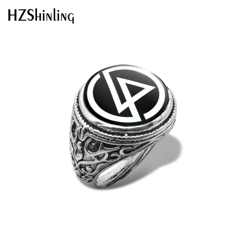 

2019 New Linkin Park Ring Rock Band Adjustable Rings Hand Craft Jewelry Art Glass Dome Cabochon Jewelry