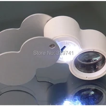 25 мм УФ освещенная Ювелирная Лупа Карманная Лупа с функцией обнаружения валюты № 9888 увеличительное стекло 10x с светодиодный подсветкой