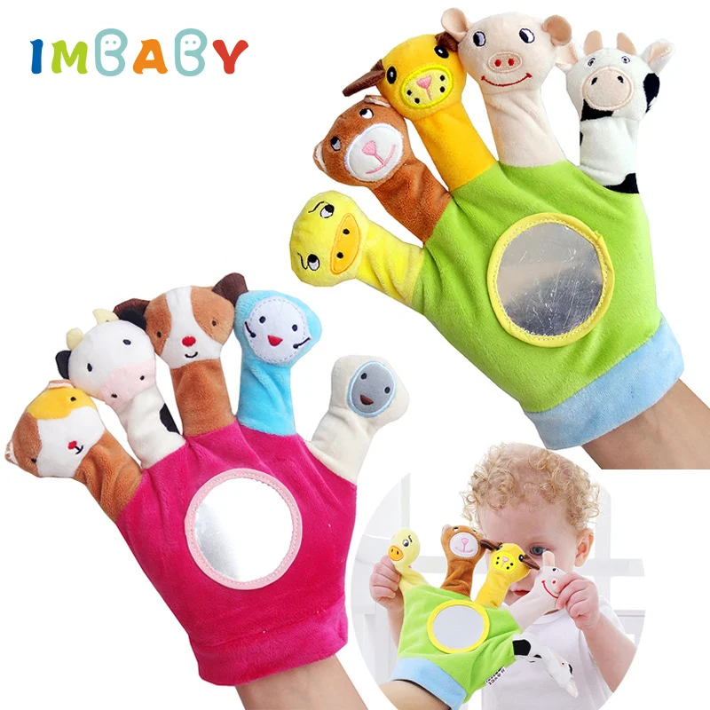 IMBABY животное ручная марионетка пальчиковые игрушки из плюша игрушки ребенок пользу куклы кукольный театр Реквизит милые кукла животного из мультфильма детские игрушки