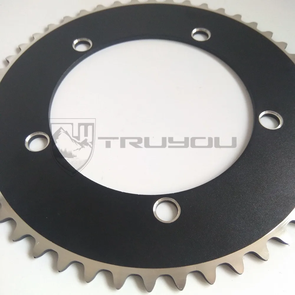 TRUYOU الثابتة والعتاد دراجة Chainring سرعة واحدة 130 BCD سلسلة حلقة Fixie الطريق المسار الدراجة Chainwheel 44 T 46 T 48 T 50 T 52 T 53 T 54 T
