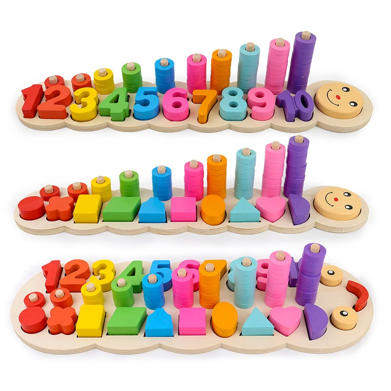 

Baby Wooden Multicolor Digital Board Math Toy Multi-Function Logarithmic Plate Learning Education Toys For Children