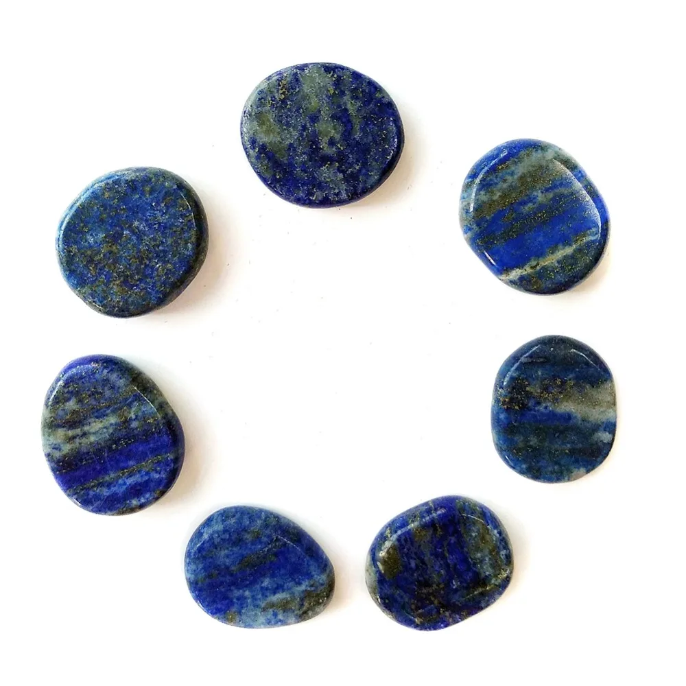 

Meet Jo 7 pcs Polished Lapis Lazuli Stones Bulk Afghanistan Natural Healing Crystal Palm Stone Set Semi Precious Gemstones