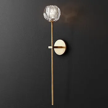 

modern Retro crystal Wall Lamp gold iron Restaurant Cognac indoor lighting bedside lamp Wall Lamp sconce