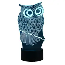 Сова Usb Led 3d лампа Новинка Led Usb 3d светильник креативные подарки для Дня Святого Валентина детская лампа спальня мини светильник