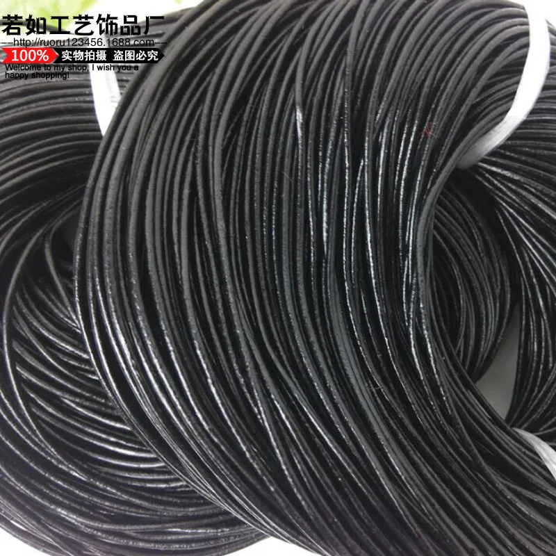 

100% Real Leather Cord Mixed Color Round Jewelry Rope String DIY Accessories for Necklace Bracelet Jewelry Supplies