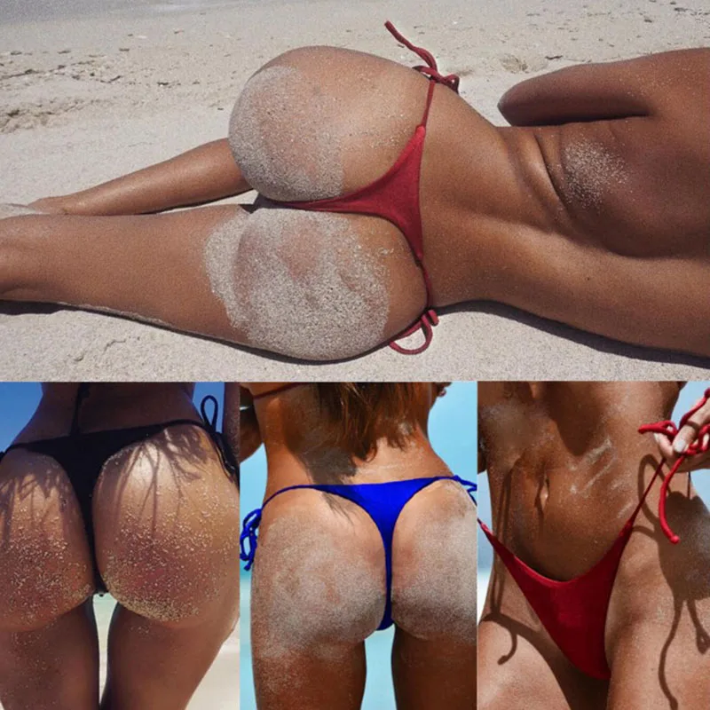 

Bikini Bottom New Sexy Tiny Low Waist Female Swimwear Women Bottoms Swimsuit Thong G-string Briefs Mini Thong Panties Underwear