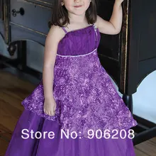 Шифоновое Красное атласное платье с поясом и цветочным узором для девочек Плиссированное свадебное платье принцессы с бантом на спине