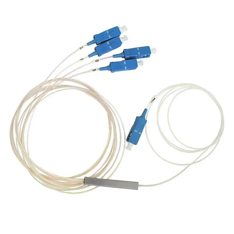 50 шт. SC UPC MINI PLC 1X4 одномодовый волоконно оптический сплиттер Бесплатная