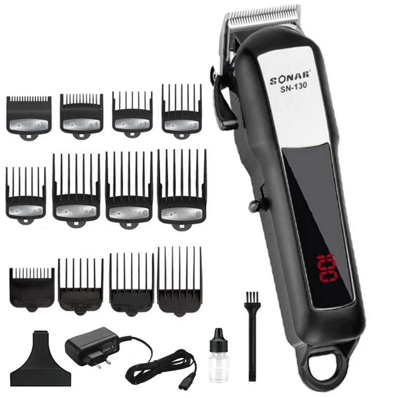 

cordless professional hair clipper for men head electric haircutting kit beard haircut machine barber hair trimmer adjustable