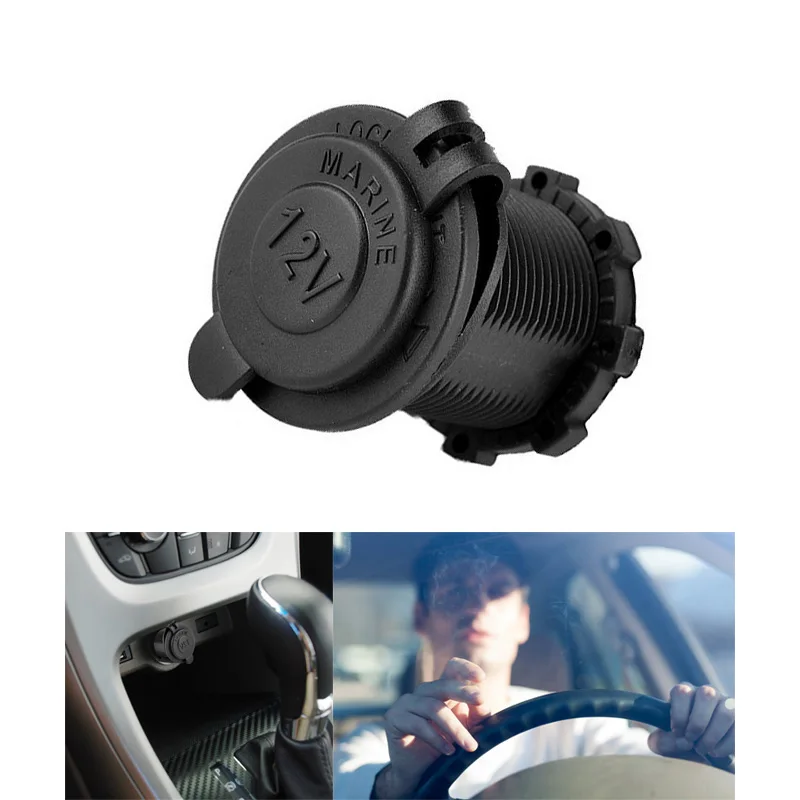 

Car Cigarette Lighter Socket With LED light 12V Waterproof Car Boat Motorcycle Cigarette Lighter Sockets Power Plug Outlet