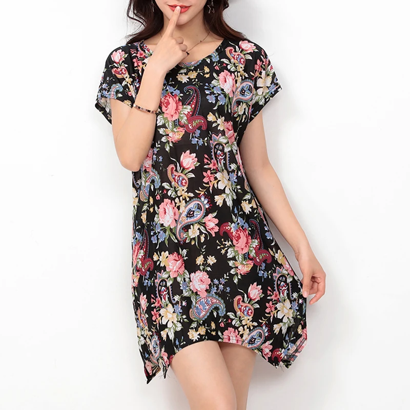 MTTROLI New 2017 Women Dress Sexy Mini High Quality Vestidos Loose Round Neck Summer Vintage Office Party Dresses | Женская одежда