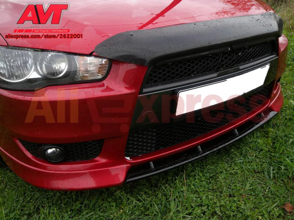 Клыки на переднем бампере или Центральной вставке для Mitsubishi Lancer X 2007 2010 2 0